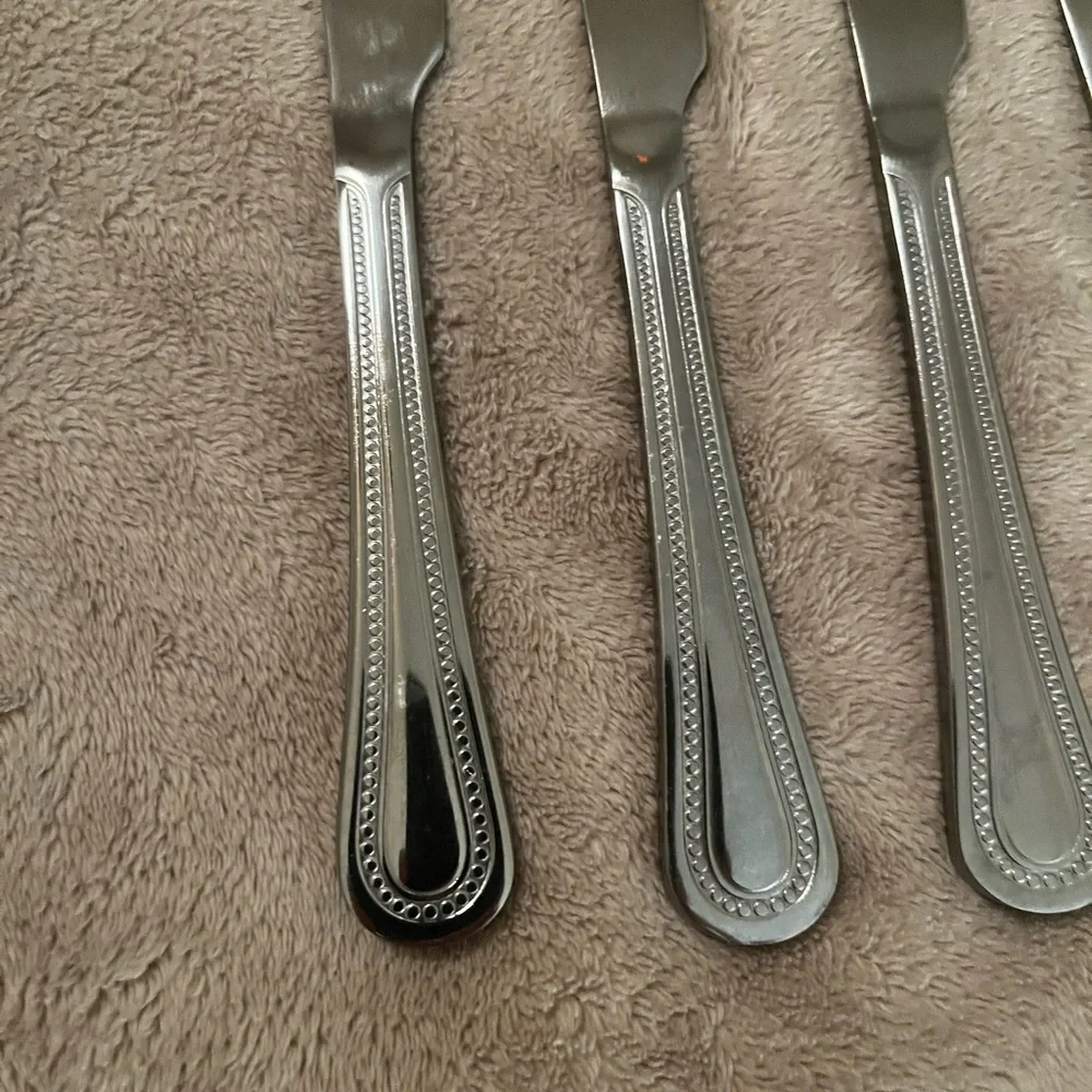 Modern Solid Dinner Knife Stainless Steel Set of 6